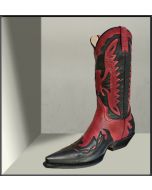 Westernstiefel Rancho rot schwarz