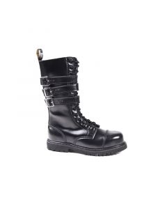 14 loch Ranger Boots mit Stahlkappe und drei Schnallen