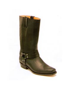 Sancho Boots Bikerstiefel Pull Gras Black