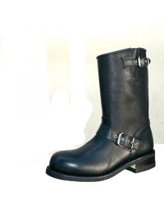 schwarzer Ingeneer- stiefel aus Rindsleder