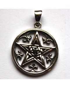 Pentagramm mit schwarzem Stein