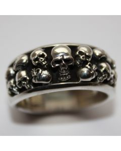 Totenkopf Ring echt 925 Sterling Silber