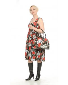 Rockabella Tasche Skulls and Roses black