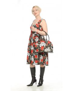 Rockabella Tasche Skulls and Roses black